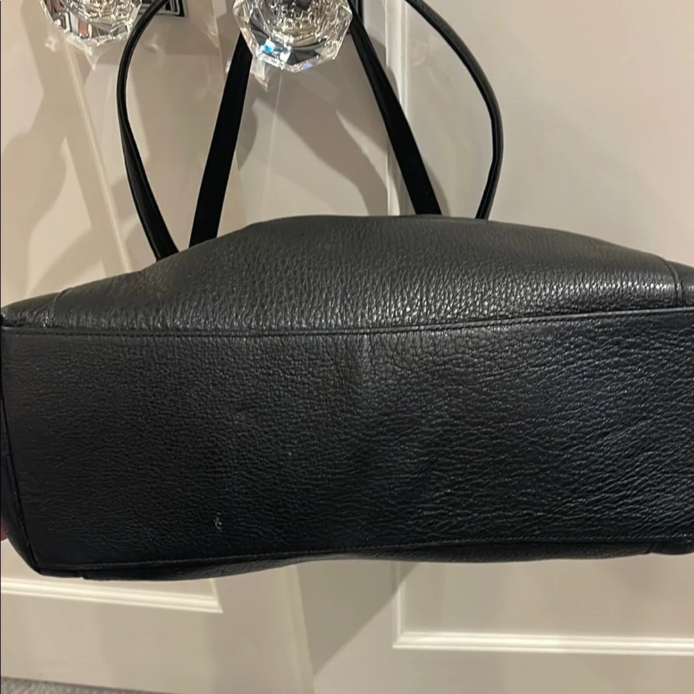 Coach Black Leather Tote - Picture 7 of 9
